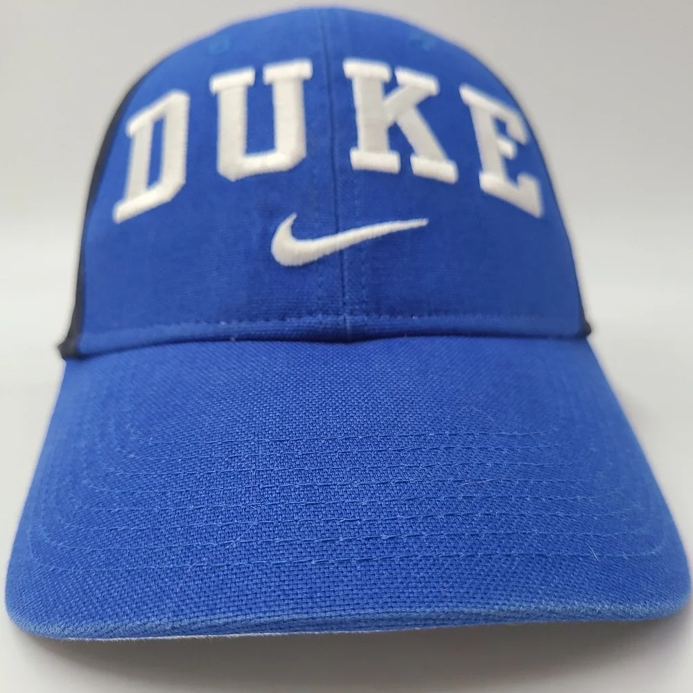 Duke‎ Blue Devils Hat (Seems S-M) Nike Center Swoosh Flex Fitted Blue Black NCAA